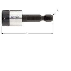 NIET-MAGNETISCHE DOPSLEUTEL E 6,3 X 50MM 5/16"