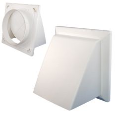KAPROOSTER MET KLEP Ø150MM KUNSTSTOF WIT KAPROOSTER MET KLEP Ø150MM KUNSTSTOF WIT